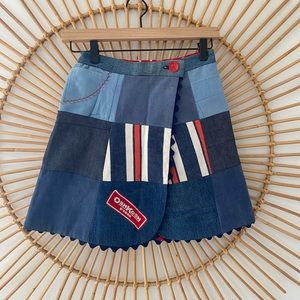 Patchwork Jean skirt